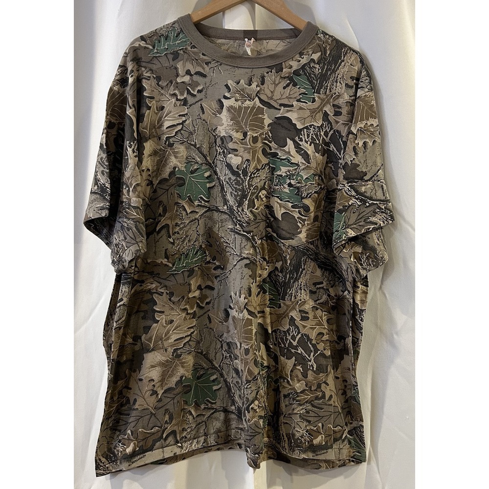 Real Tree Advantage Camo Shirt Mens 3XL Hunting Outdoor Vtg 90s Single Stitch